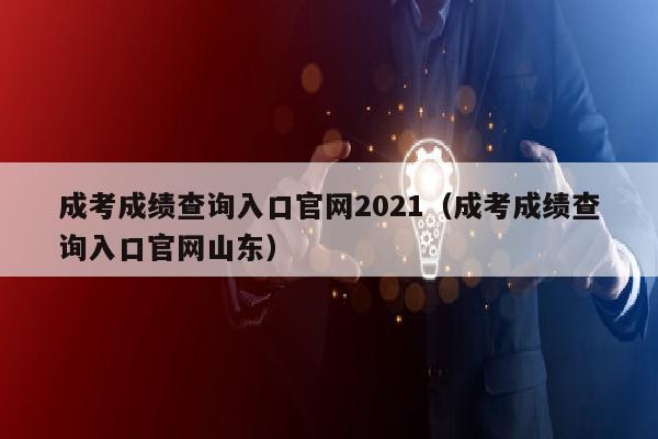 成考成绩查询入口官网2021(成考成绩查询入口官网山东)